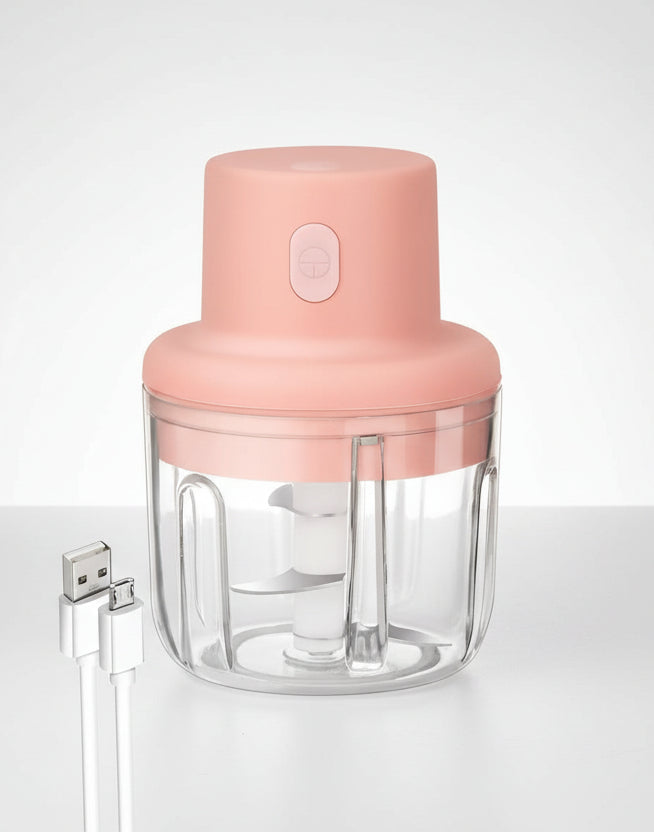 Mini Electric Food Chopper | USB Rechargeable | Stainless Steel Blades | Portable Vegetable Chopper