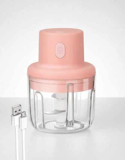 Mini Electric Food Chopper | USB Rechargeable | Stainless Steel Blades | Portable Vegetable Chopper
