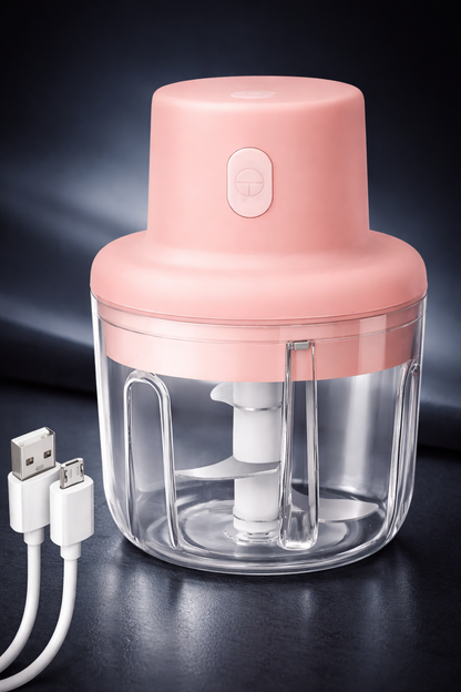 Mini Electric Food Chopper | USB Rechargeable | Stainless Steel Blades | Portable Vegetable Chopper
